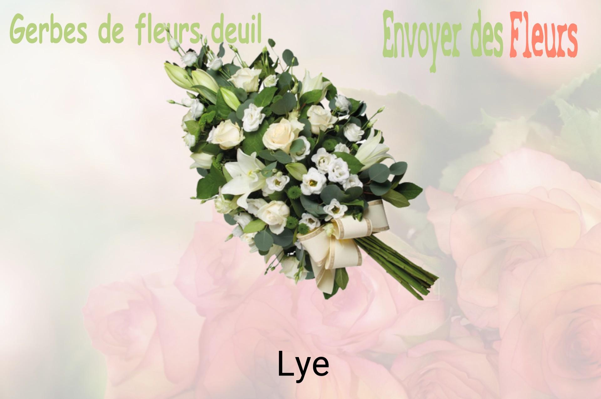 Gerbe de fleurs de deuil livrée à Lye